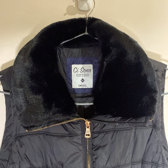 Women’s Ci Sono Black Vest Jacket - Picture 2 of 7